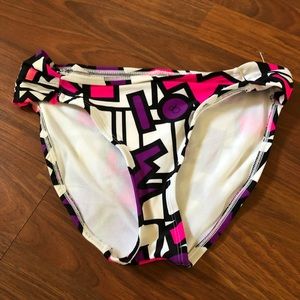 Swimsuit Bikini Bottom Size S Purple Pink White